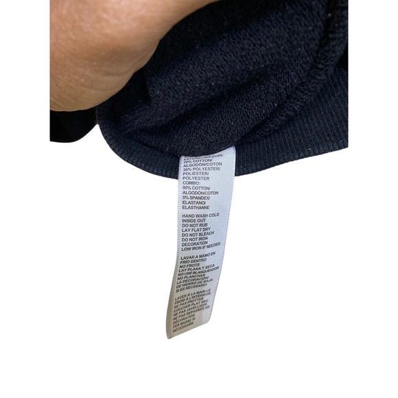 Rebecca Minkoff I Heart New York Rhinestone Ring Detail Hoodie Black Womens S - Picture 4 of 5